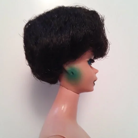 Vtg 1961 Mattel Barbie Bubble Cut Hair, Raven, Brunette Bouffant - Picture 13 of 16